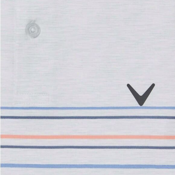 CALLAWAY Golf Shirt Men’s XL White Gray NWT Stretch Polo Collared Opti-Dry New - Picture 6 of 13